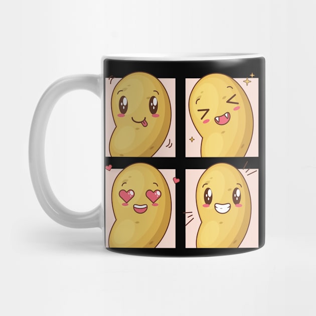 Cute Japanese Potato Party - Anime Style Kawaii Food by PerttyShirty